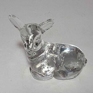 Glass Deer Figurine Paperweight